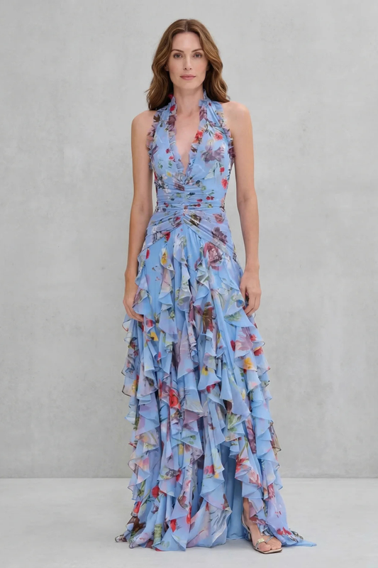 Belladina | Abito lungo con scollo halter