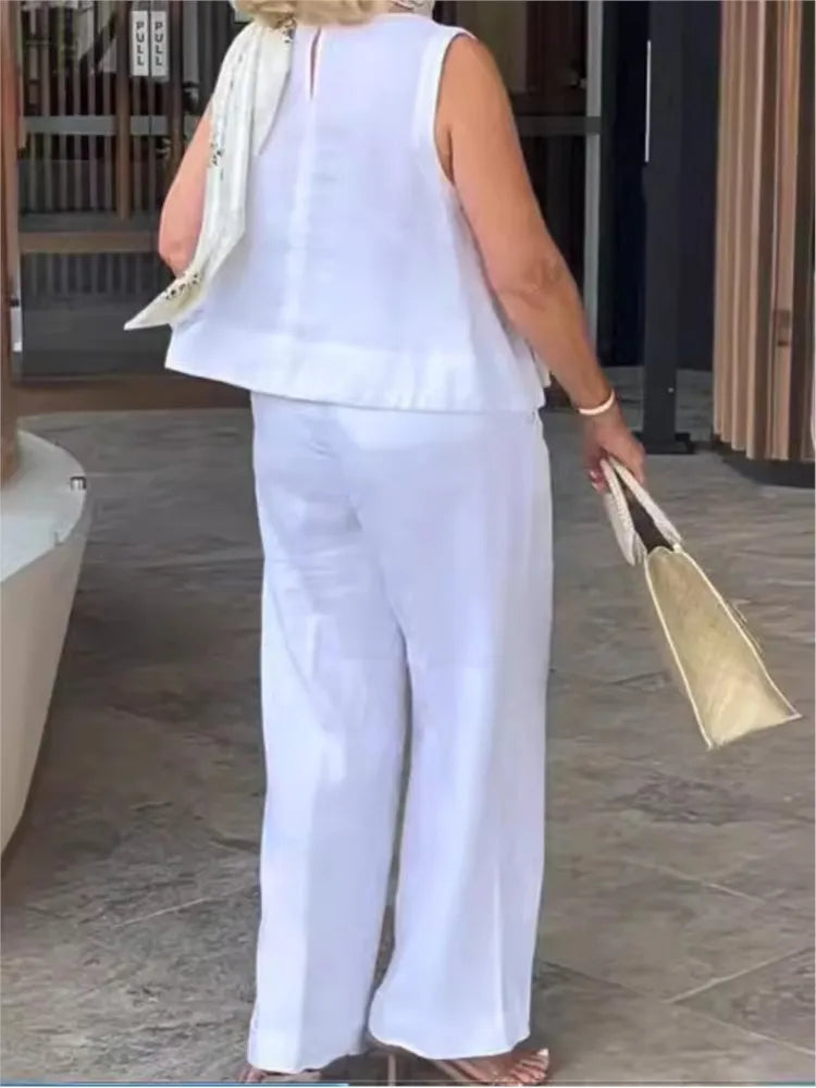 Cecilia | Conjunto Dos Piezas de Algodón y Lino