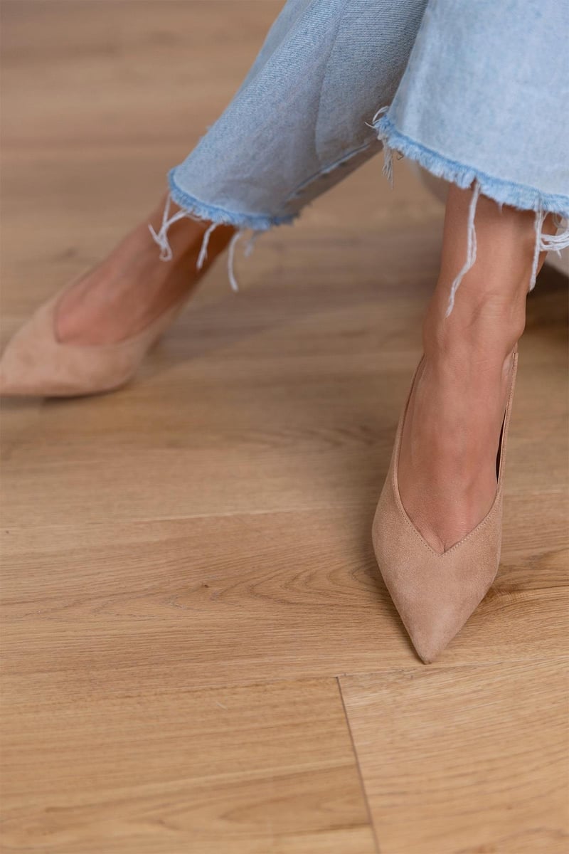 Marlena™ | Scarpe con tacco basso color nude