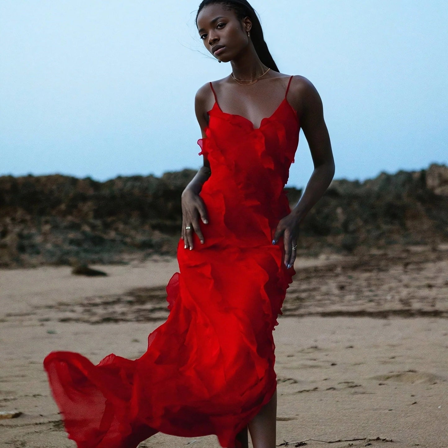 Isabella - Vestido Largo Elegante con Volantes