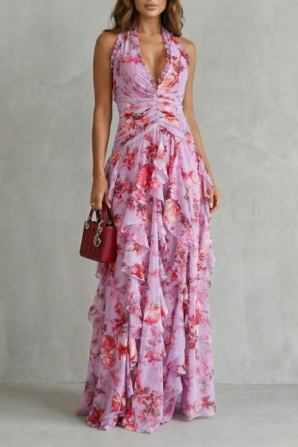 Belladina | Abito lungo con scollo halter