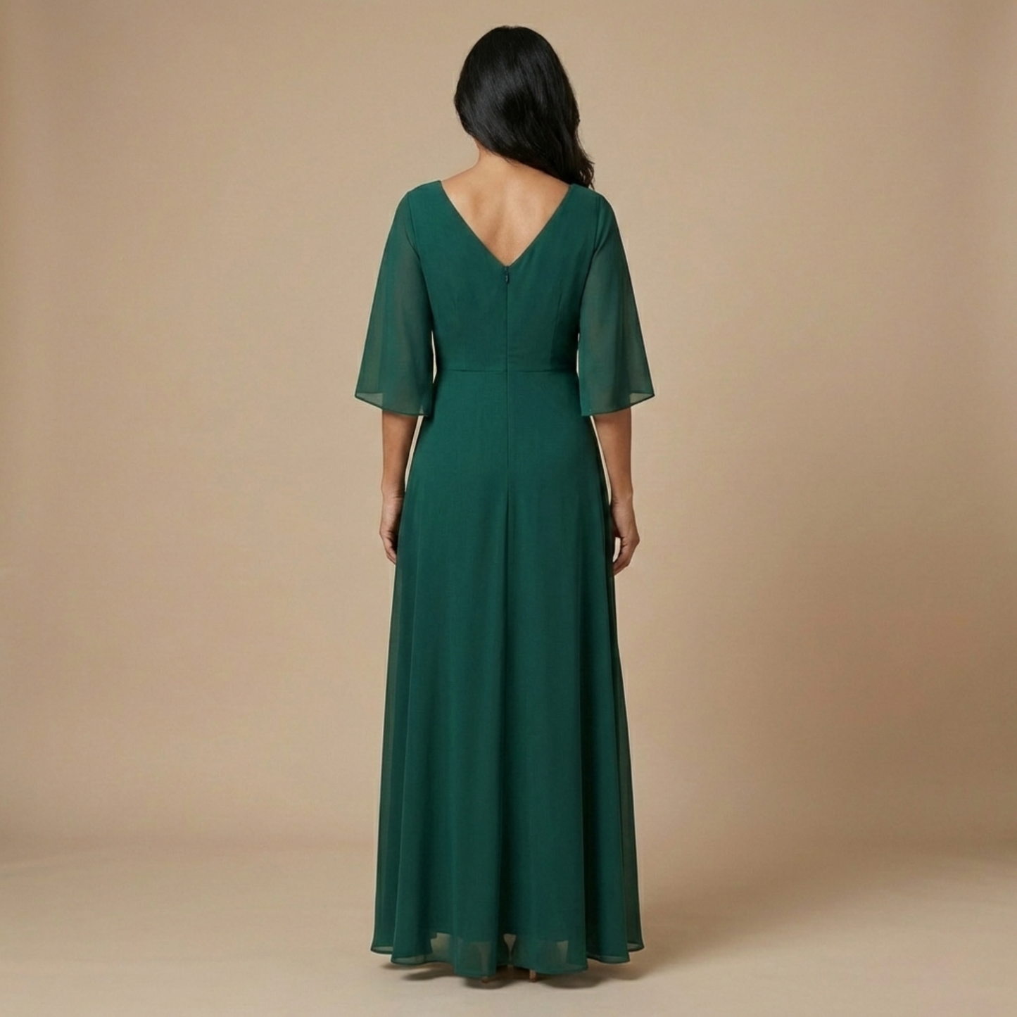 Lucía - Abito in chiffon con scollo a V