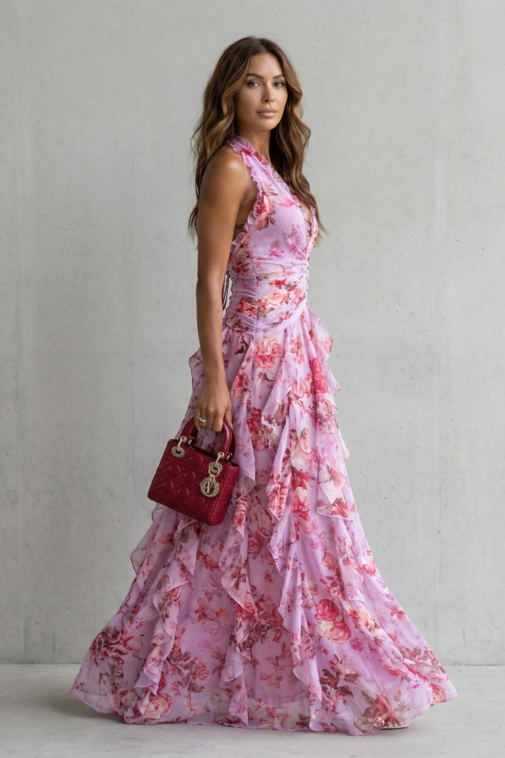 Belladina | Abito lungo con scollo halter
