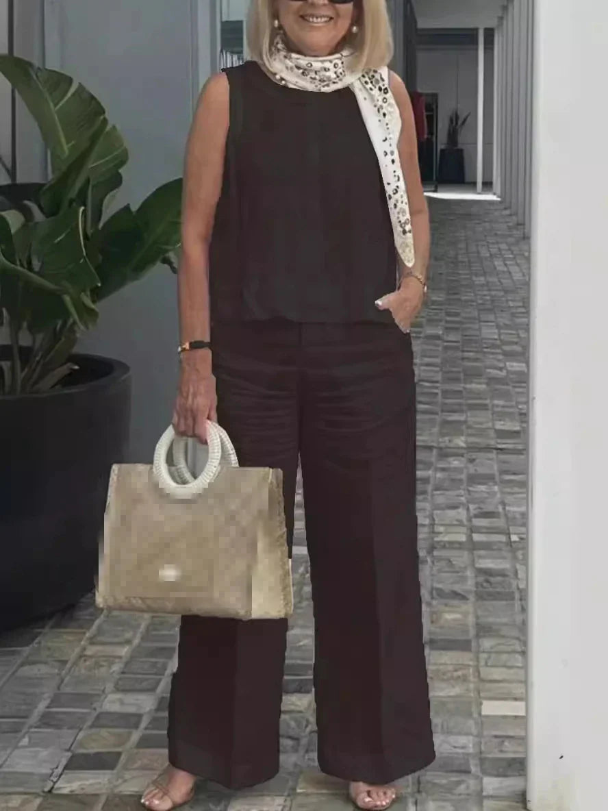 Cecilia | Conjunto Dos Piezas de Algodón y Lino