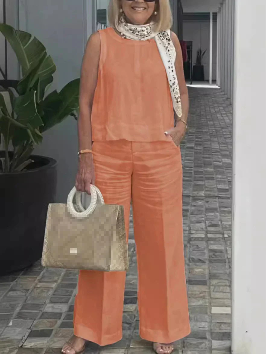 Cecilia | Conjunto Dos Piezas de Algodón y Lino