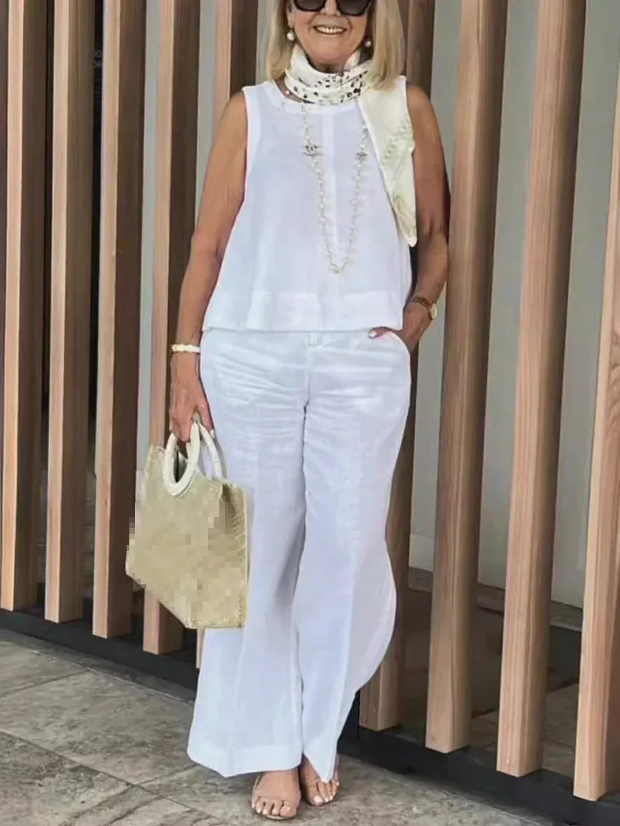 Cecilia | Conjunto Dos Piezas de Algodón y Lino