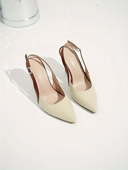 Amelia™ | Scarpe con tacco con tallone aperto e dettagli a contrasto