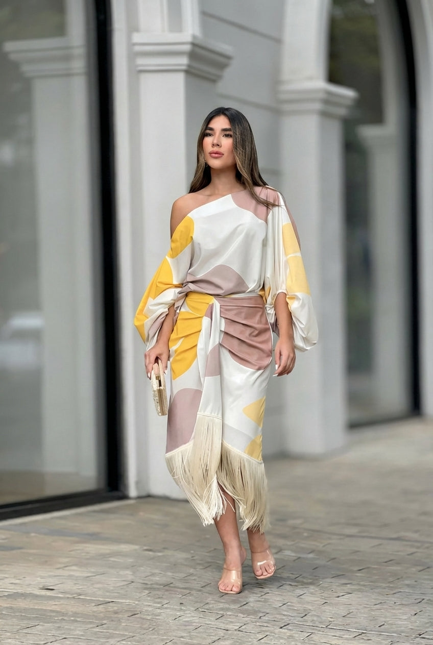 Daniela | Completo a due pezzi con frange
