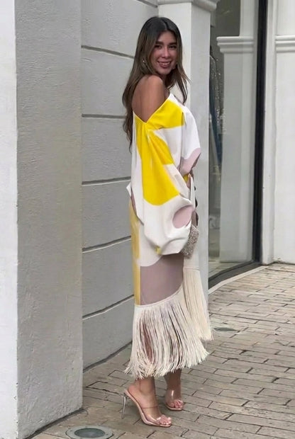 Daniela | Completo a due pezzi con frange