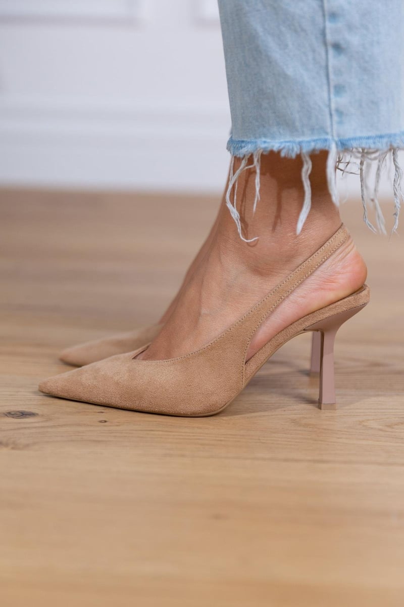 Marlena™ | Scarpe con tacco basso color nude