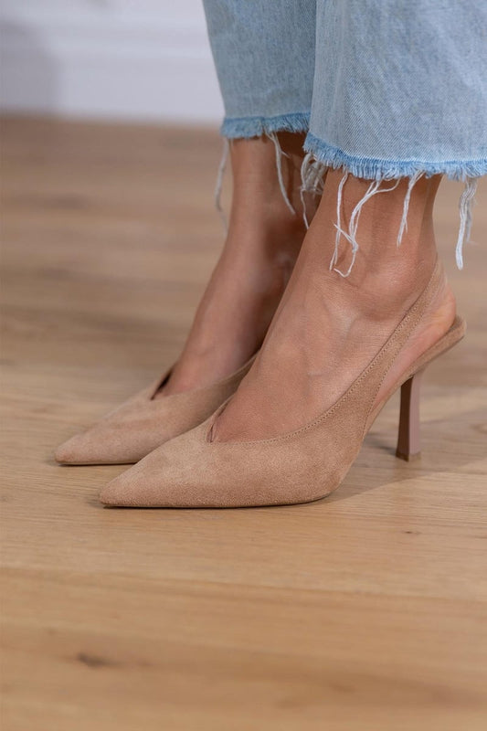 Marlena™ | Scarpe con tacco basso color nude