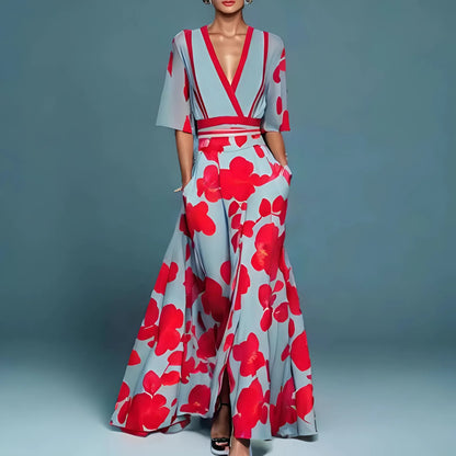 Valentina | Elegante abito lungo con scollo profondo